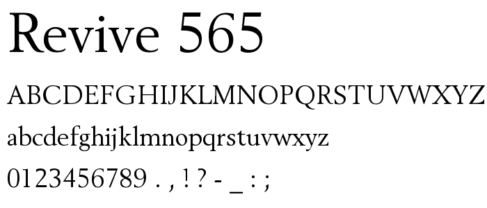 Revive 565 font